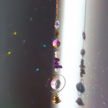 Crystal Windchimes Star,  Moon Pendant,  Hexagon Prisms,  Sun Light Catcher, Wind Chime