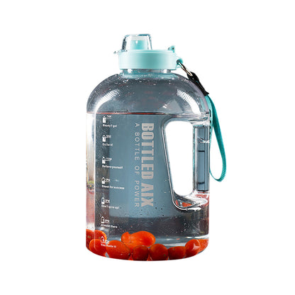 2.2L Sports  Water Bottle,  Large Capacity; 1 Gallon Water Bottle With Time Scale, BPA Free Plastic Bottle