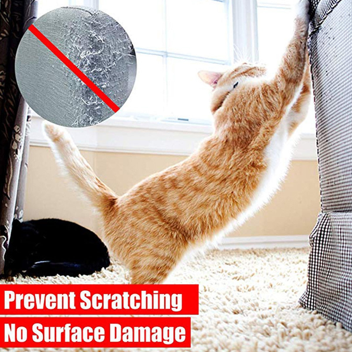 Furniture Protectors From Cats Scratch, Cat Training Tape Clear; Tapes Couch Protectors Sofa