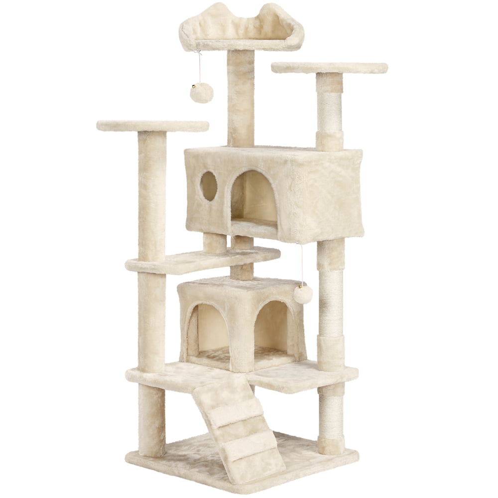 54.5“ Double Condo/  Cat Tree with Scratching Post