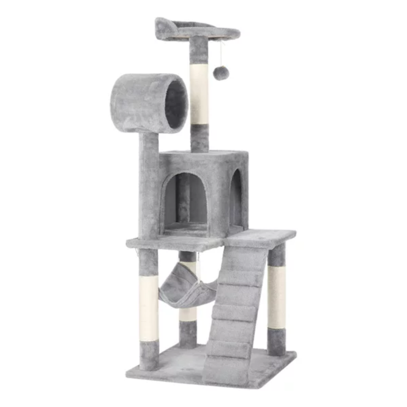 SmileMart 51“ Scratching Post/ Cat Tree with Hammock