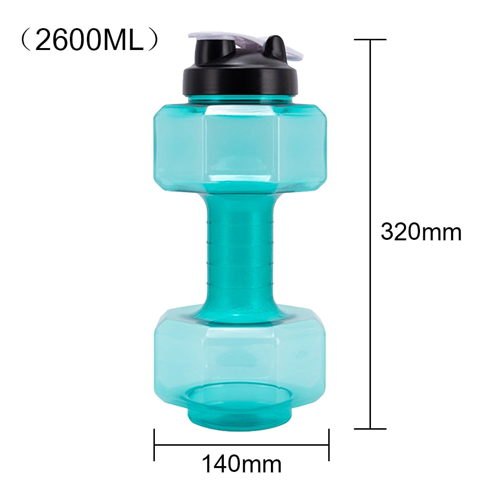 2.6L Sports Dumbbell-Shaped Water Bottle