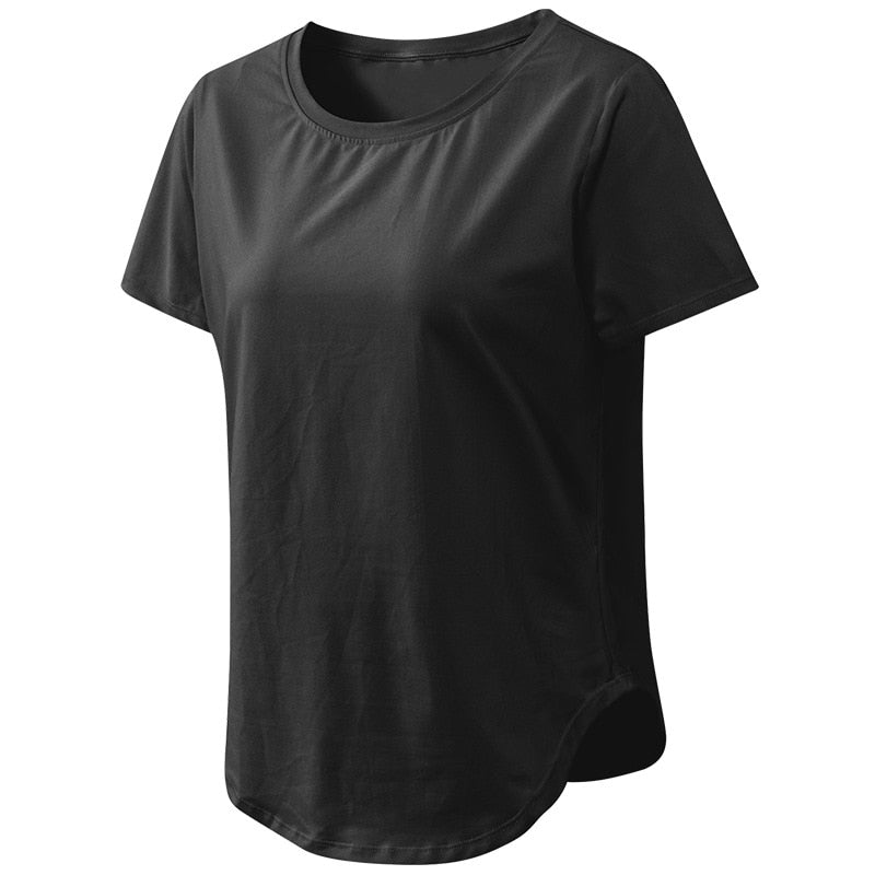 Women Seamless Running Yoga Shirt Quick Dry