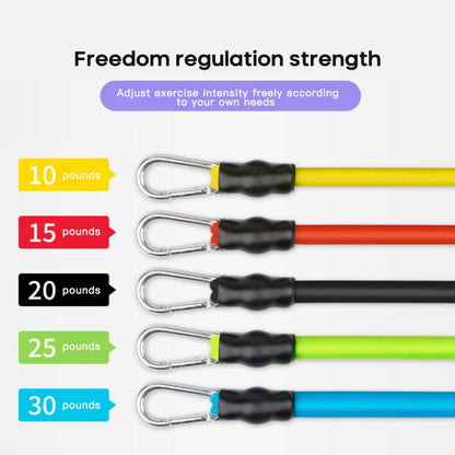 Resistance Bands 5 Tube Pedal Fitness Rope Latex Pedal Exercise,  Yoga Equipment