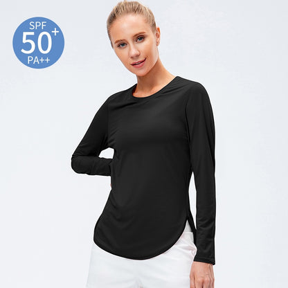 Shirts Women Seamless Elastic Long Sleeve Yoga Top