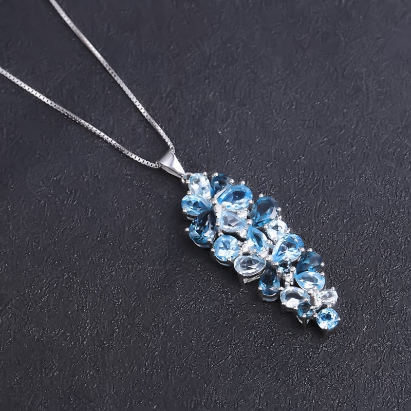 London Blue Topaz,  Swiss Blue Topaz  Gemstone Pendant