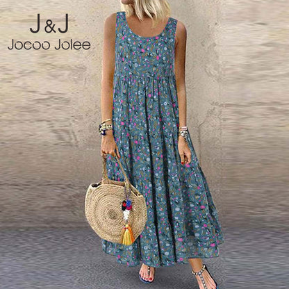 Jocoo Jolee Bohemian Maxi Dress, Sleeveless Sundress