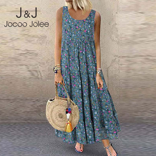 Jocoo Jolee Bohemian Maxi Dress, Sleeveless Sundress