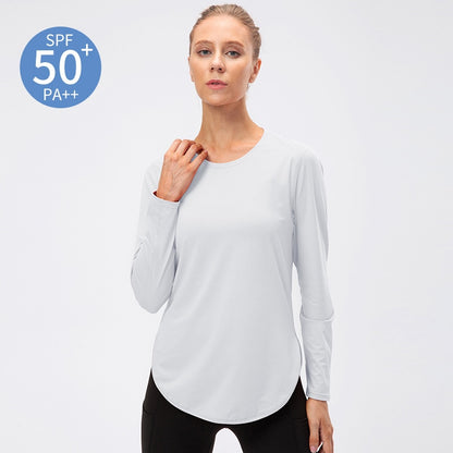 Shirts Women Seamless Elastic Long Sleeve Yoga Top