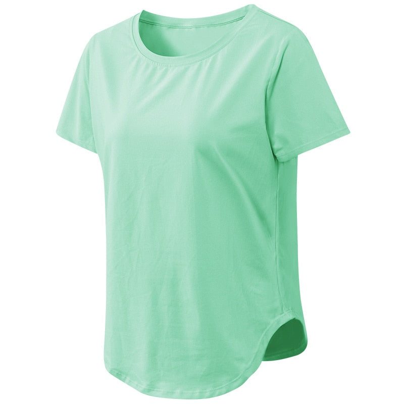 Women Seamless Running Yoga Shirt Quick Dry