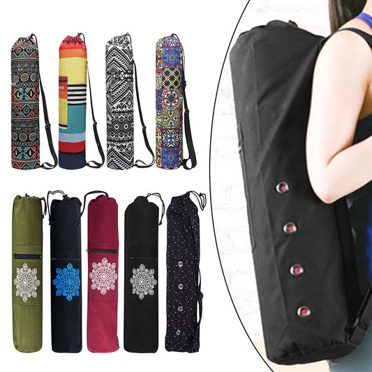 Printed Yoga Mat Knapsack Men Women Sports