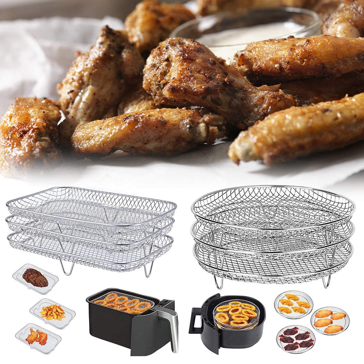 Roasting Rack Compatible With Most Air Fryer