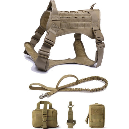 Tactical Dog Harnesses,  Pet Training Vest Dog Harness and Leash Set For Walking and Hunting