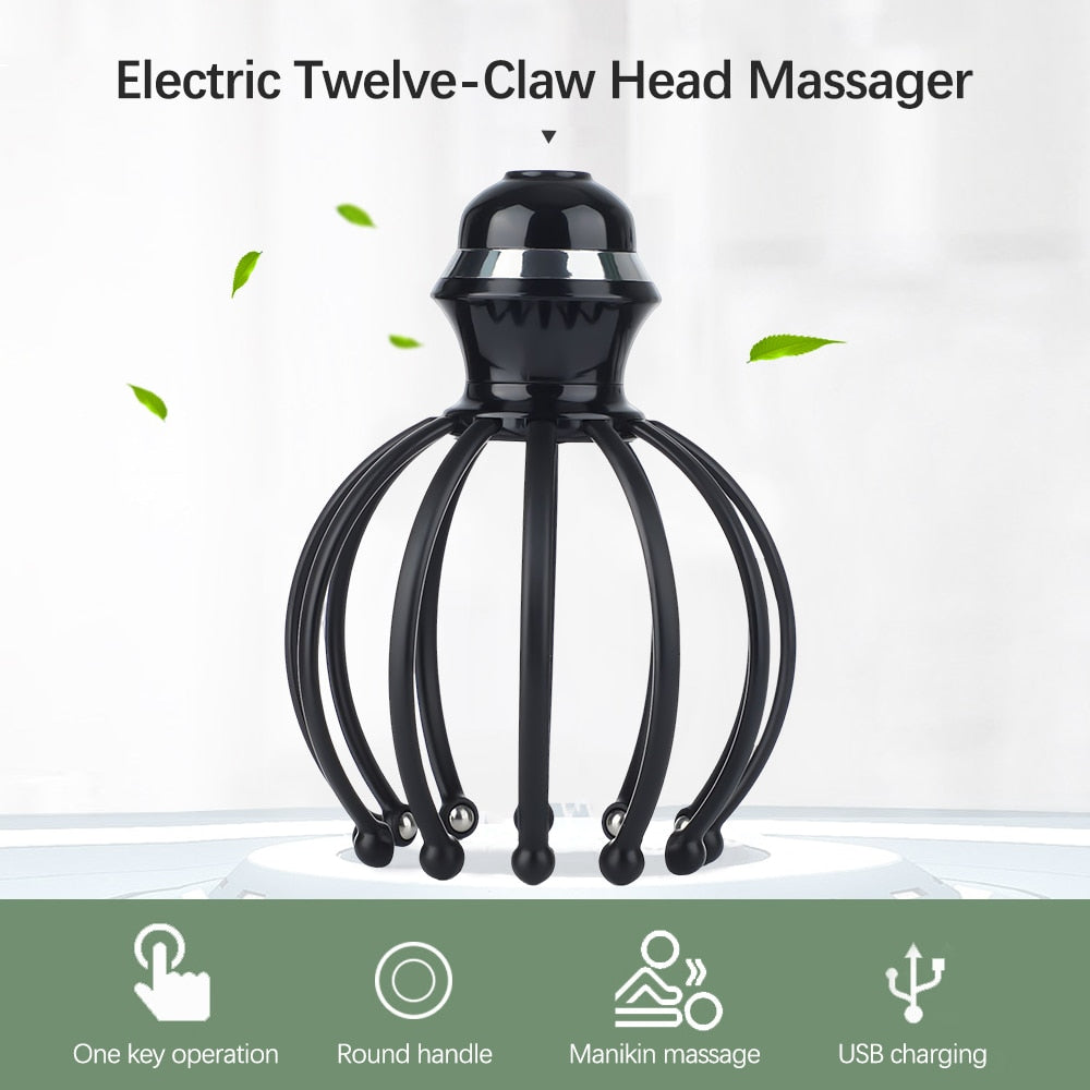 12 Claw Electric Head Massager,  Vibration  Scalp Relaxation