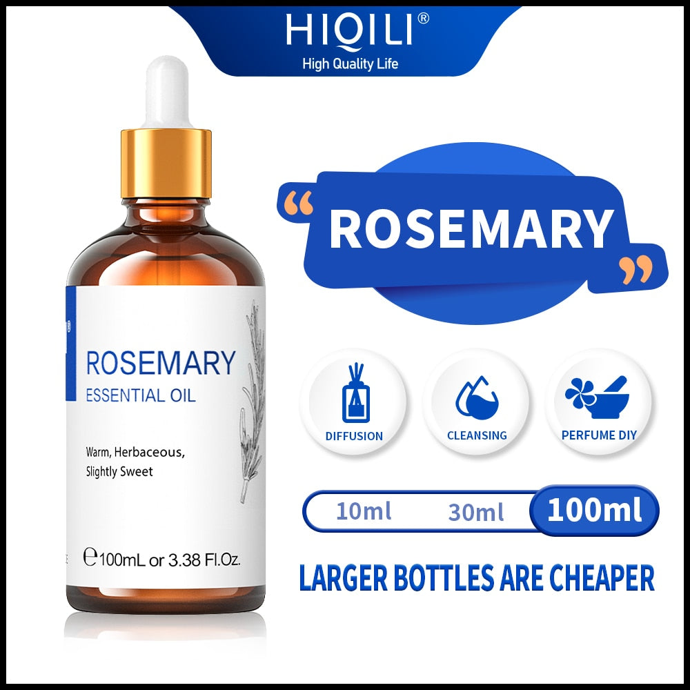 100ML Rosemary Essential Oils,100% Pure Nature for Aromatherapy