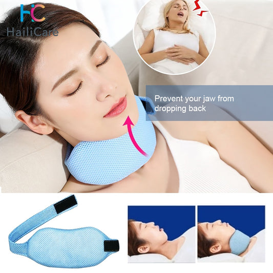 Anti-Snore Chin Strap, Sleep Apnea Belt Adjustable Sleeping Aid Tools