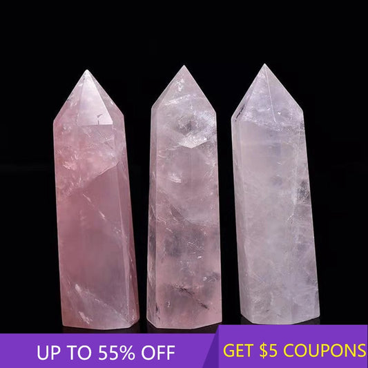 Raw Natural Pink Rose Quartz Crystal Stone