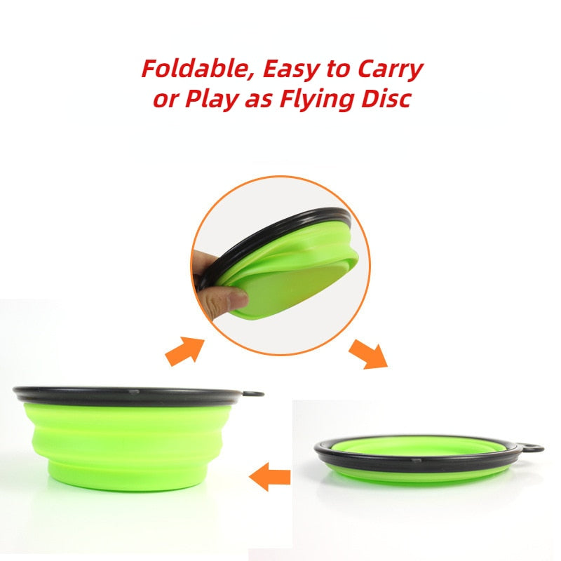 350ml Dog /Cat  Collapsible Silicone Pet Travel Bowls Food,  Water