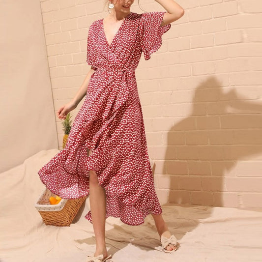 Bohemian Printed Women DressSplit Dress