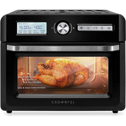 19 Quart Air Fryer Toaster Oven, Convection Roaster with Rotisserie &amp; Dehydrator, 10-in-1 Countertop Oven